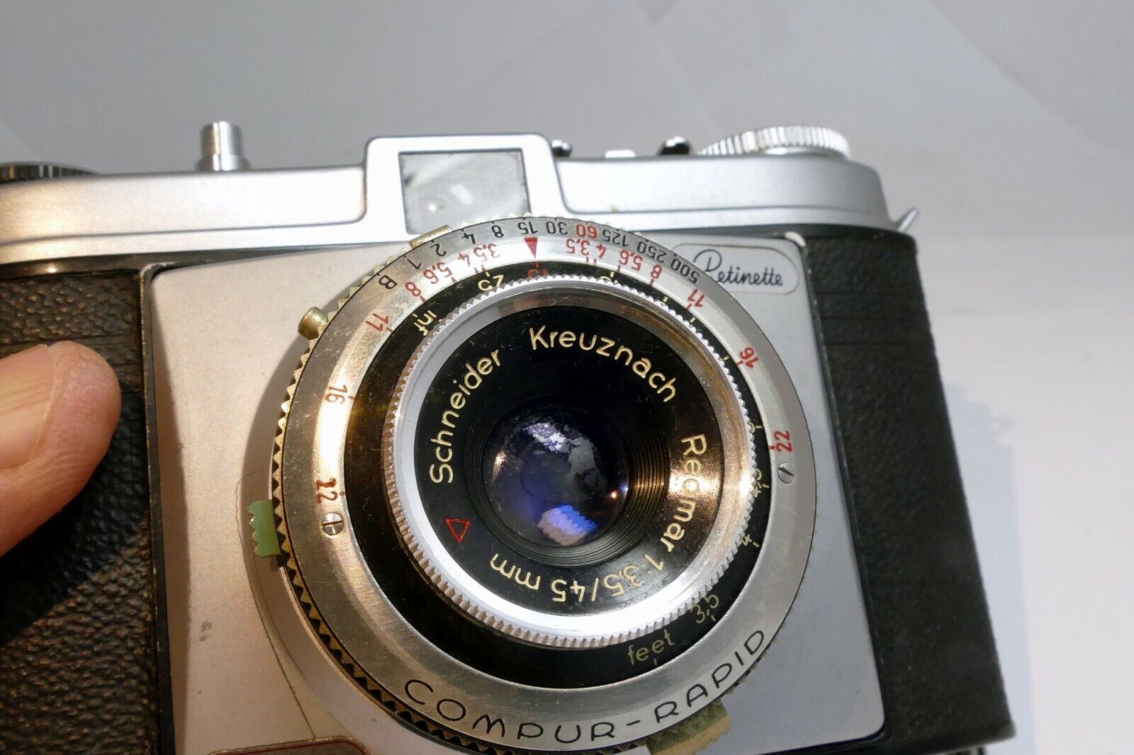 Kodak Retinette rangefinder Camera w/ Schneider 45mm f3.5 Lens AS IS for parts