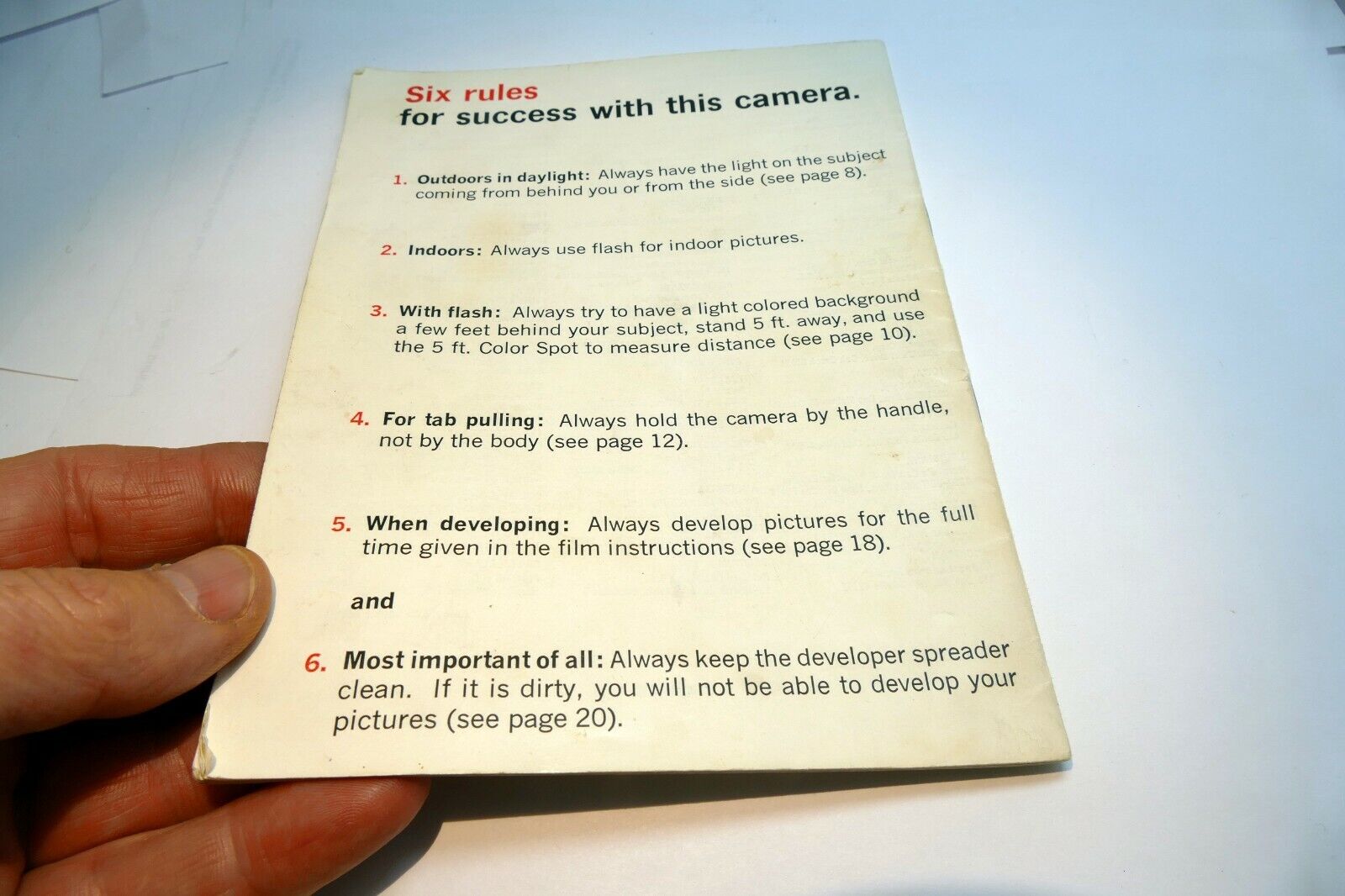 Polaroid Colorpack II  camera Operating Instruction Book Manual Guide