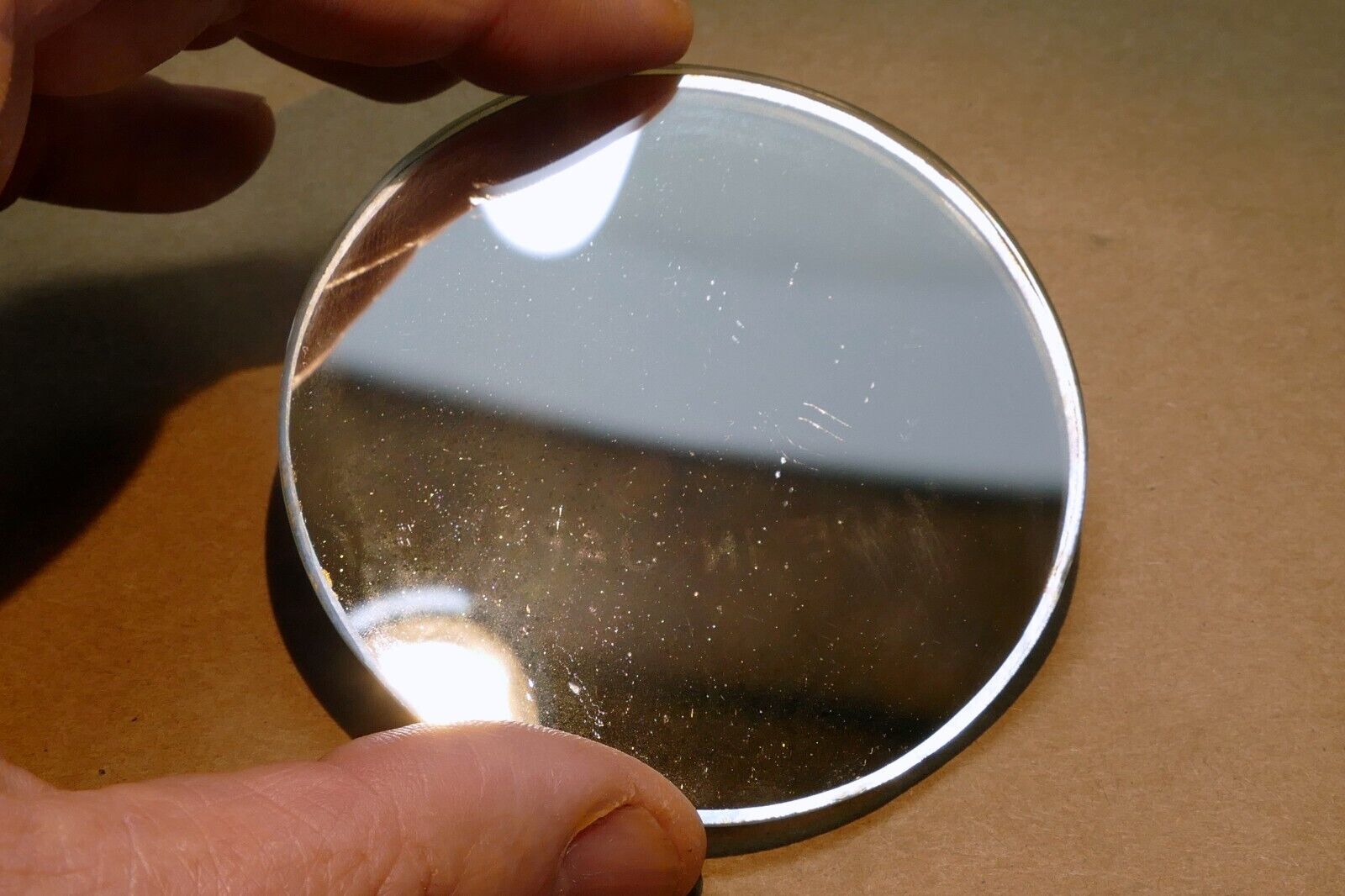 3" Diameter 0.13" thick  mirror for microscope