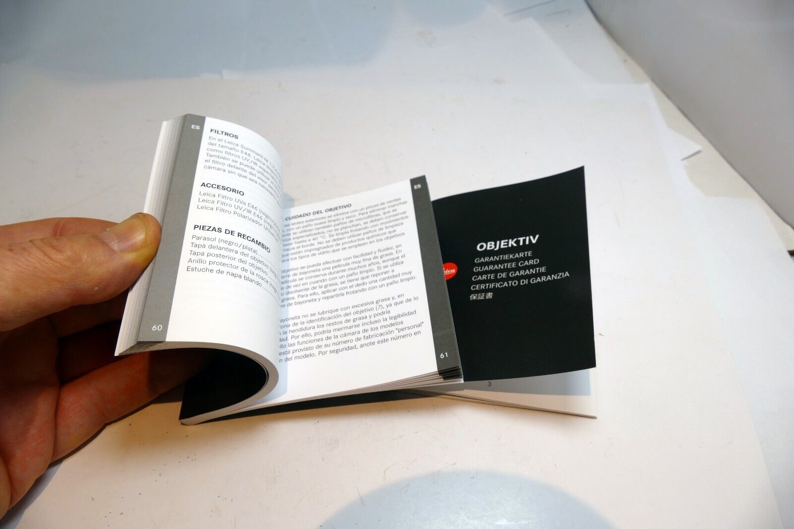 Leica Mummarit-M 35mm f2.4  Asph. lens Instructions manual Guide