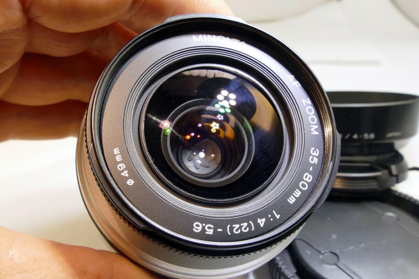 Minolta 35-80mm f4-5.6 Lens For α37 α58 α68 Alpha auto focus w/ caps hood