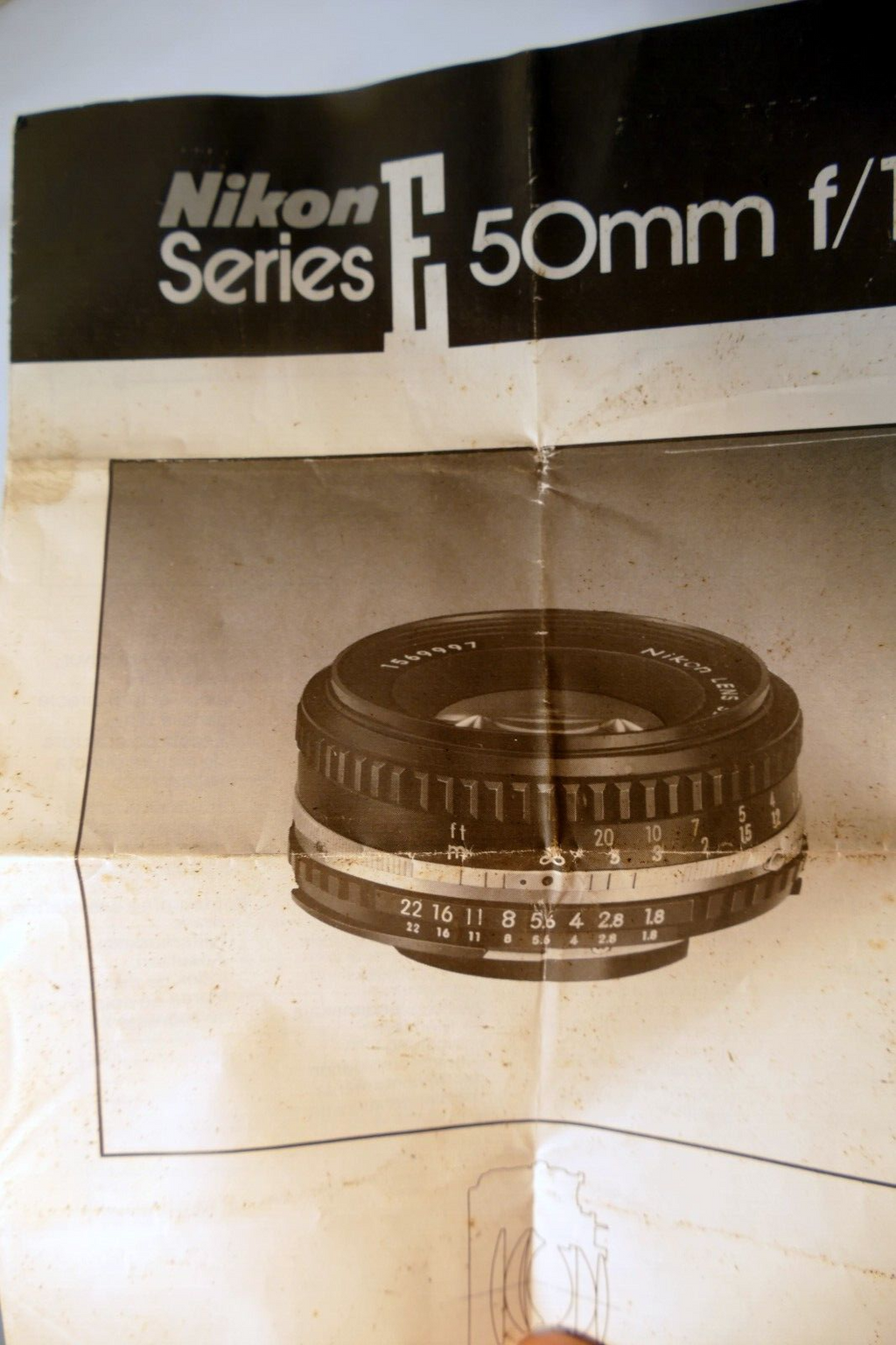 Nikon E series 50mm f1.8  Ai-s LENS Instruction Guide Manual 1982