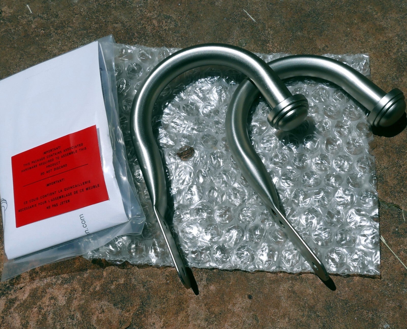 Decopolitan 1 Inch Urn Holdback 1-Pair, Antique Silver Finish NEW