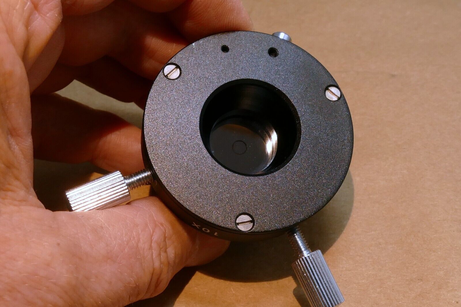 10X OIL contrast ring Darkfield Condenser for Compound Microscopes AmScope