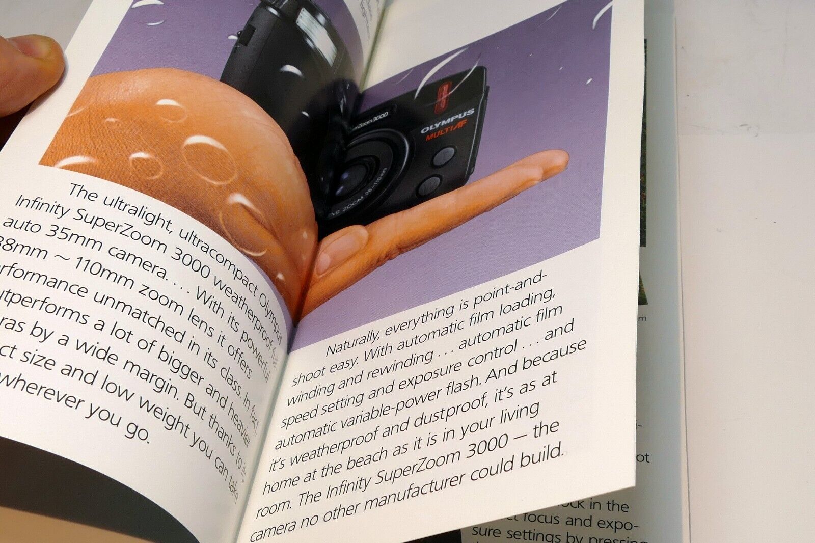Olympus Infinity Super Zoom 3000 Camera 35mm Brochure 1993 advertisement add