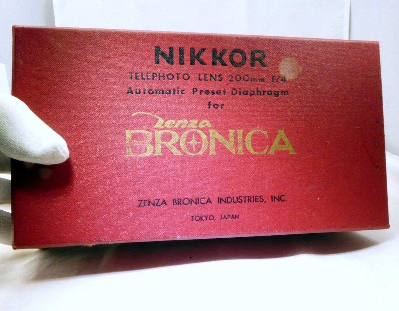 Empty Box for Nikkor Bronica S 200mm f4 6X6 S2