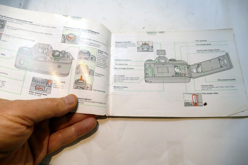 Nikon N2020 AF camera Instruction Guide Manual (missing cover) - OEM vintage