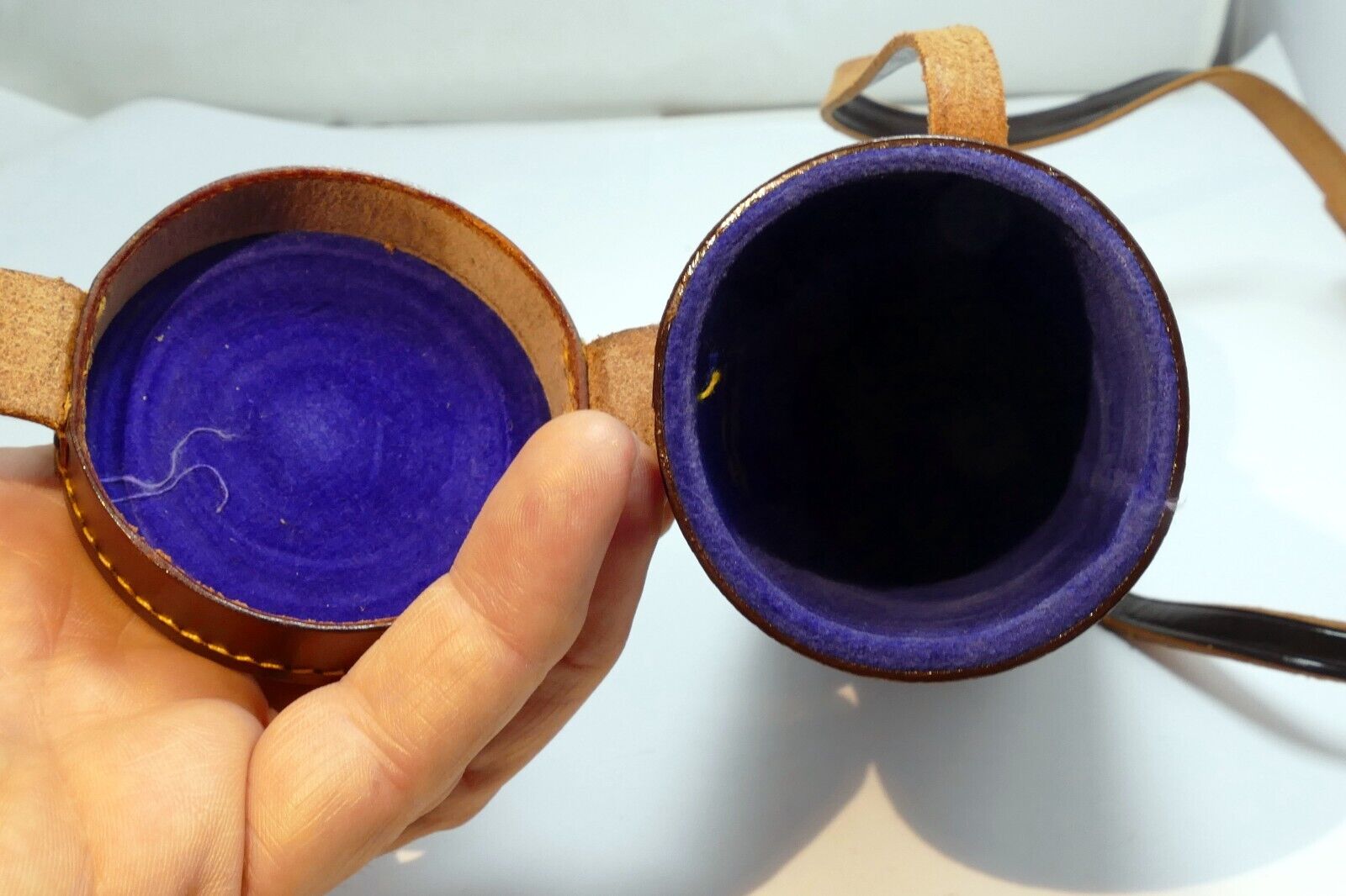 5.5" tall Lens Leather Storage Protective Case ZVU