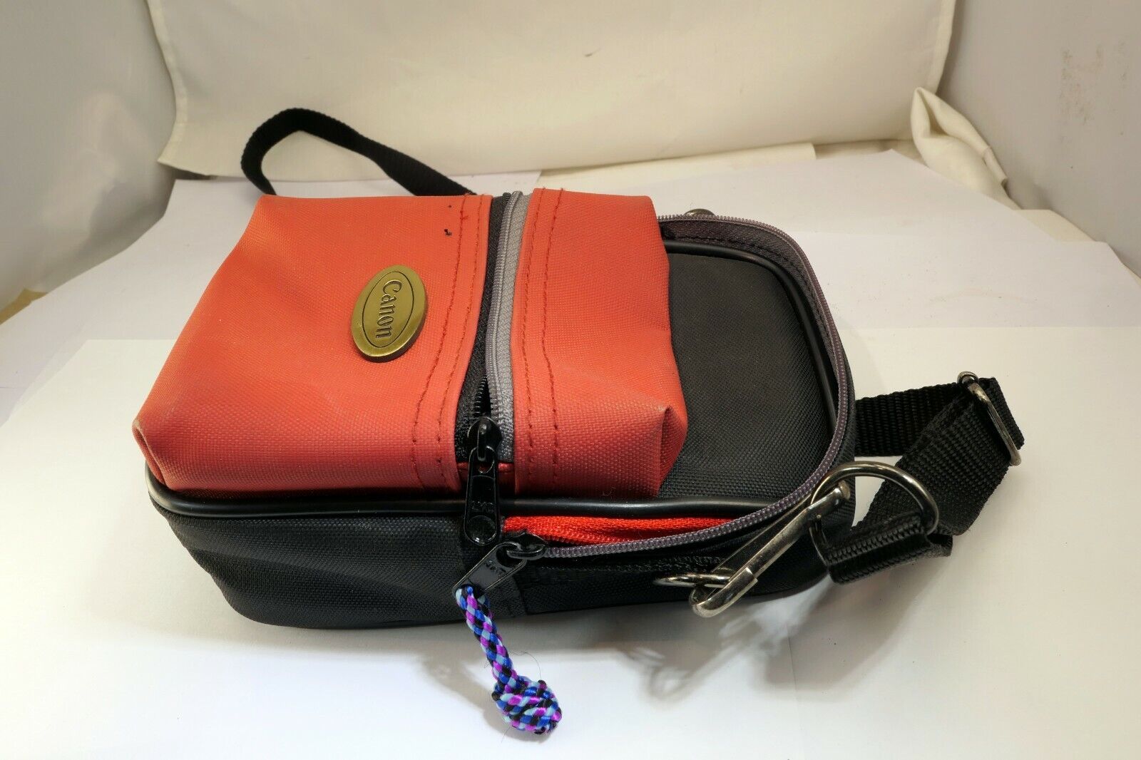 Canon 6X4" Case Powershot camera small Red-Black w/ Shoulder strap