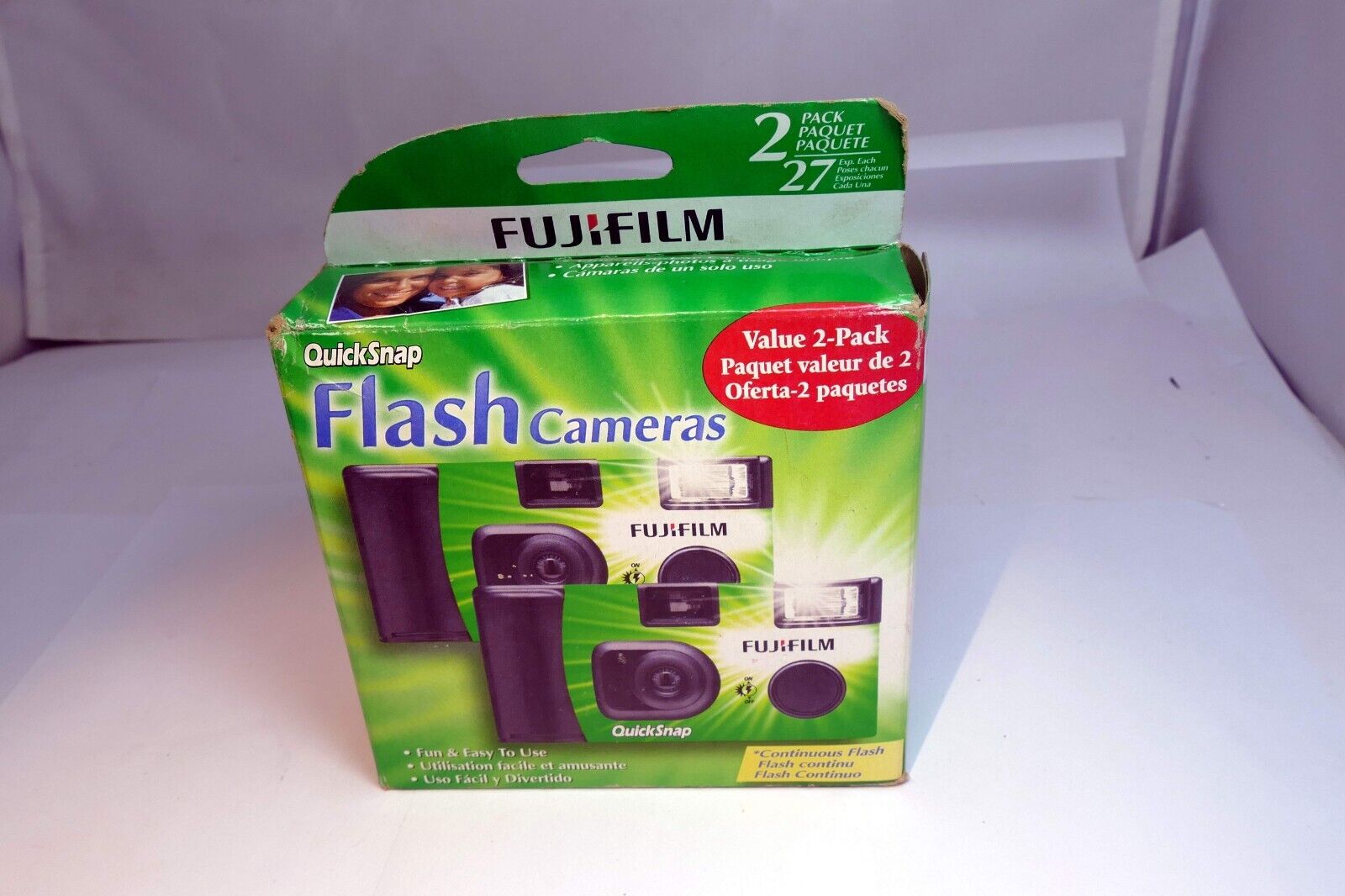 FujiFilm Quick Snap 35mm Cameras 2 Pack Continuous Flash Exp. 2020