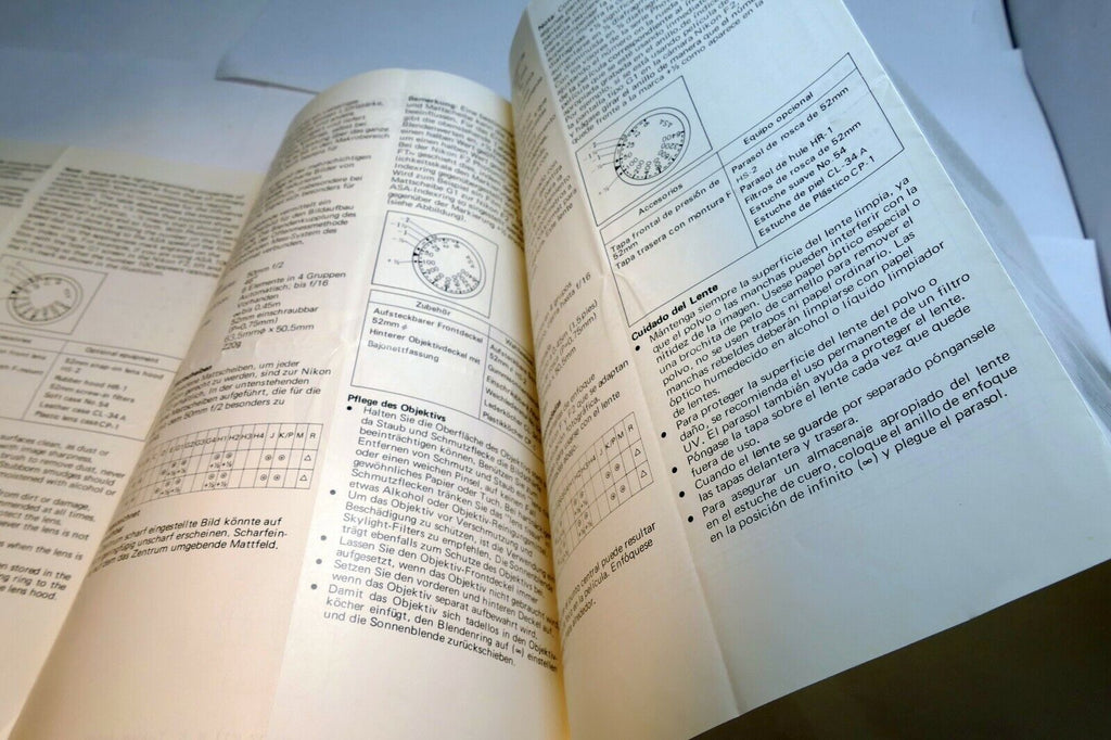 Nikon Nikkor 50mm f2 Lens  Brochure Guide specifications