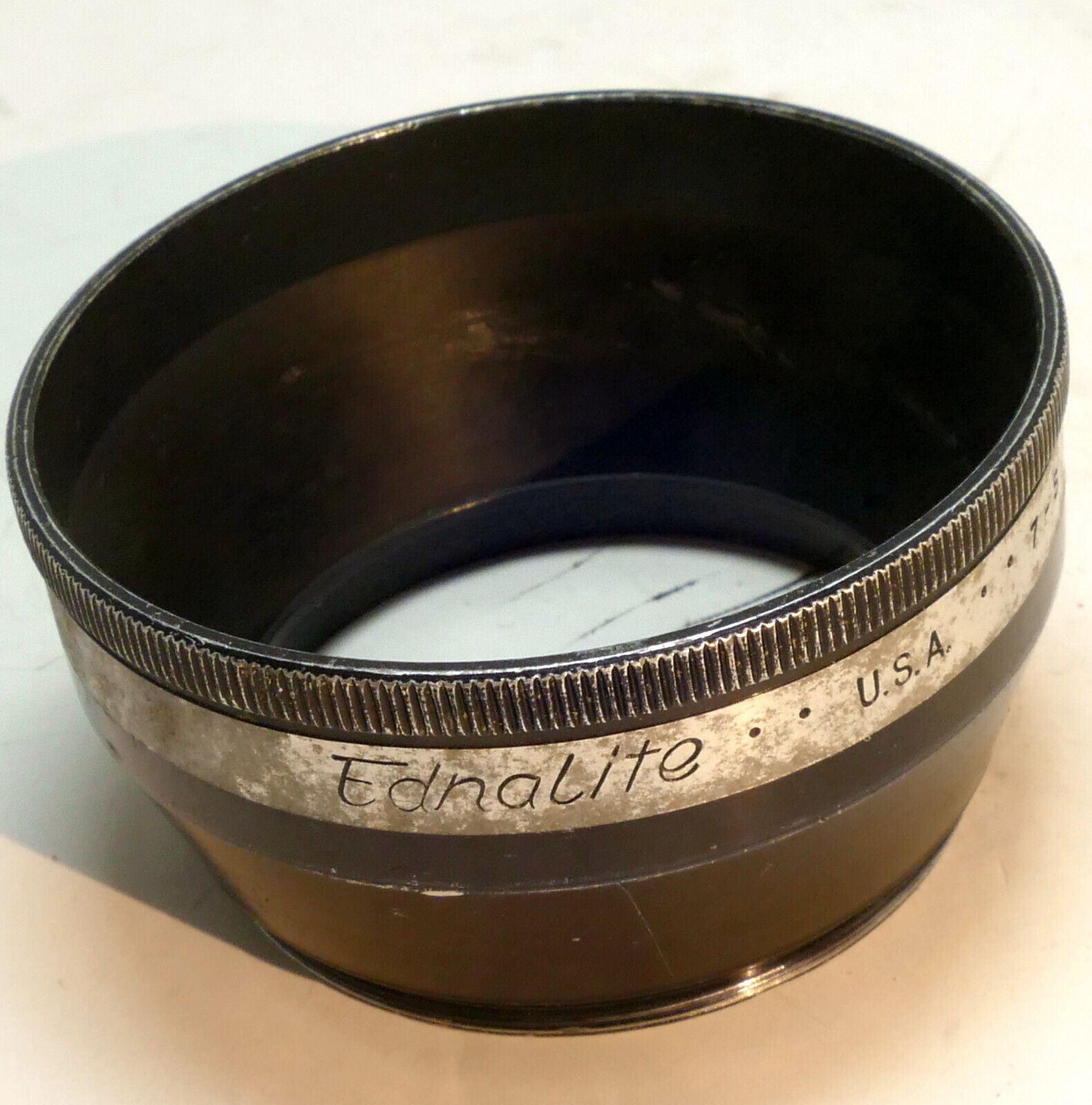 Ednalite Series 7 VII Lens Hood / Shade made in USA Metal threaded 7-S