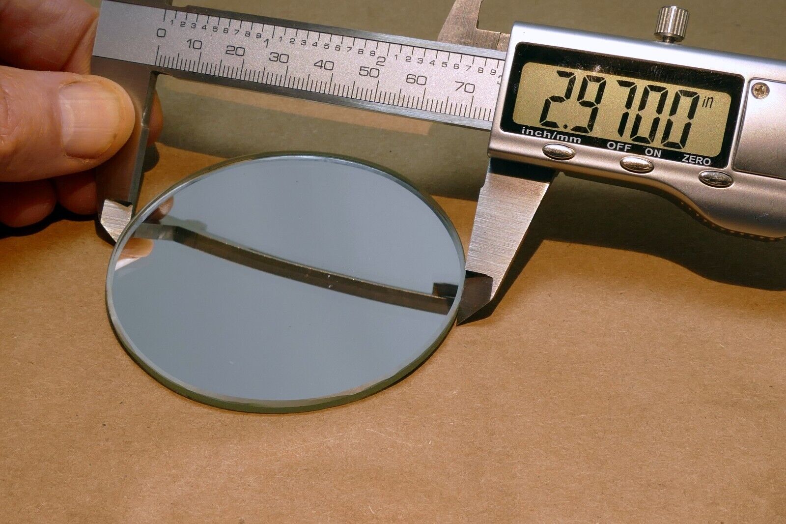 3" Diameter 0.13" thick  mirror for microscope