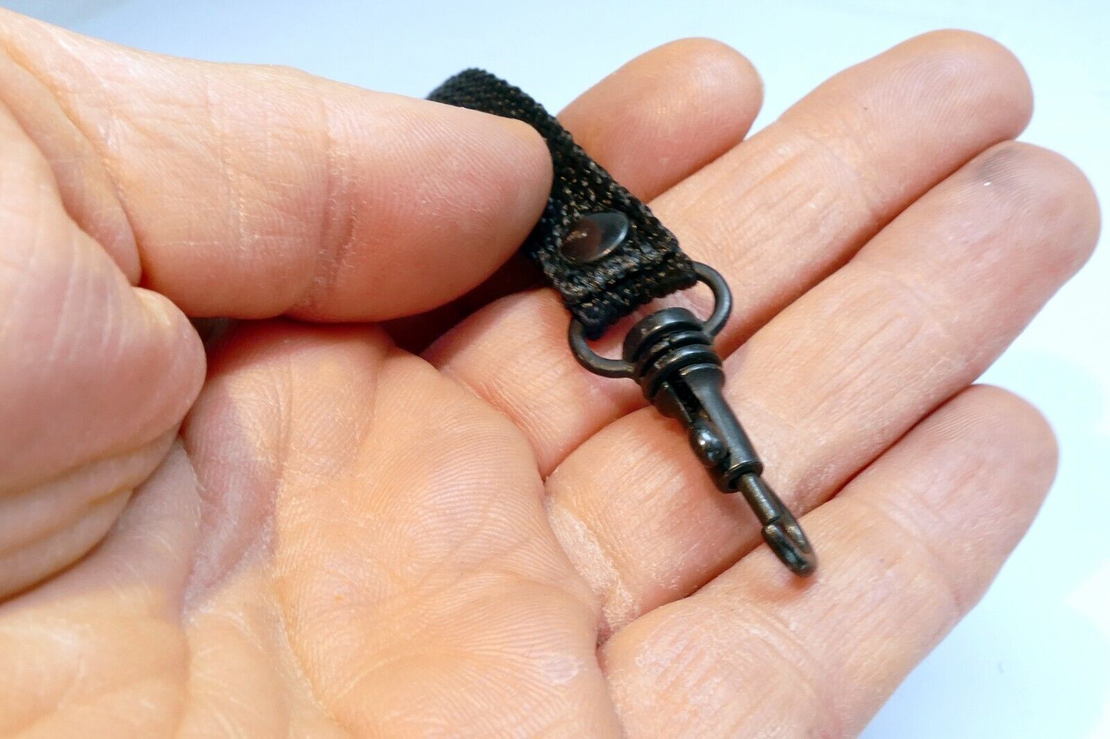 small camera Swivel wrist hand strap 7" long 1/2" wide black Olympus
