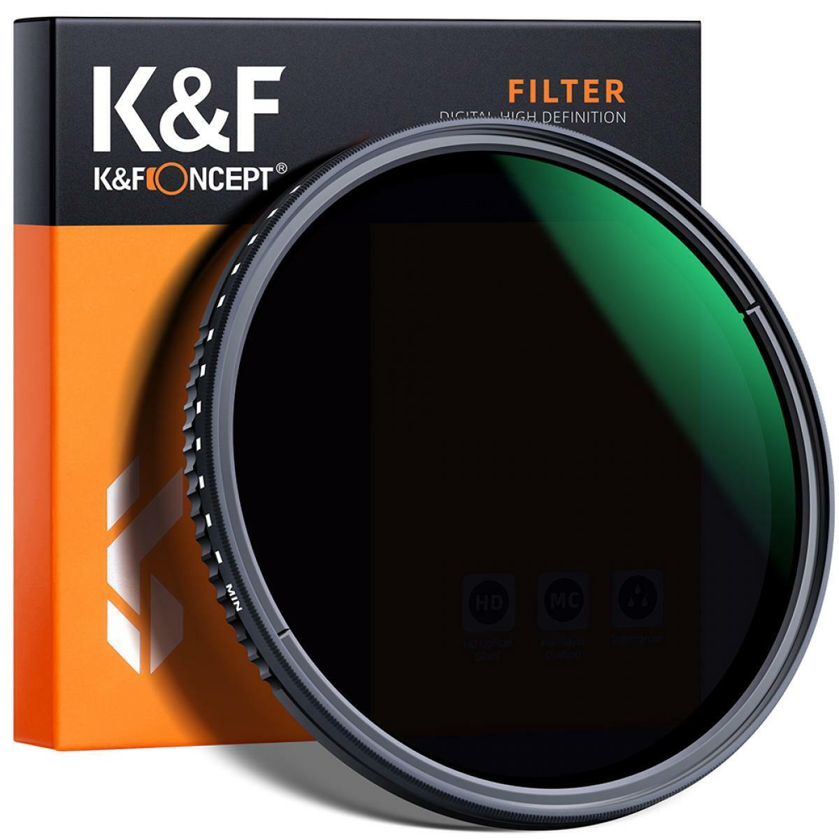 55mm K&F Nano X ND 1000 3.0 10 Stop Neutral Density Lens Filter IR
