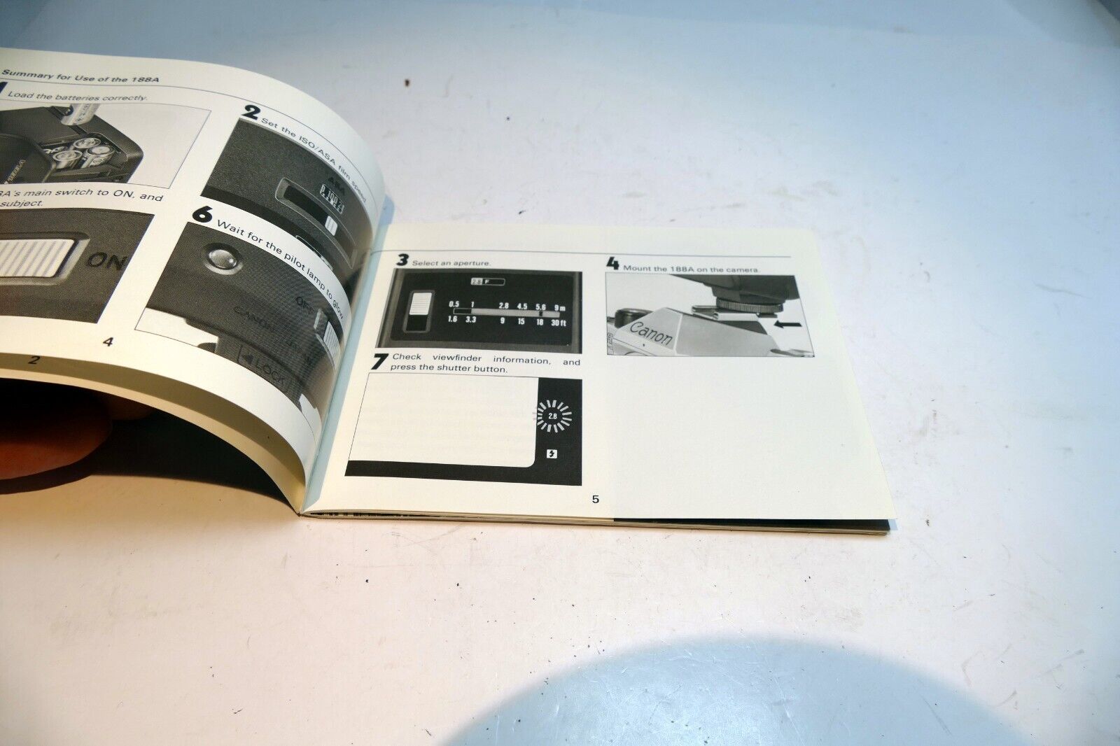 Canon Speedlight 188A flash  User's Manual Instruction Guide English