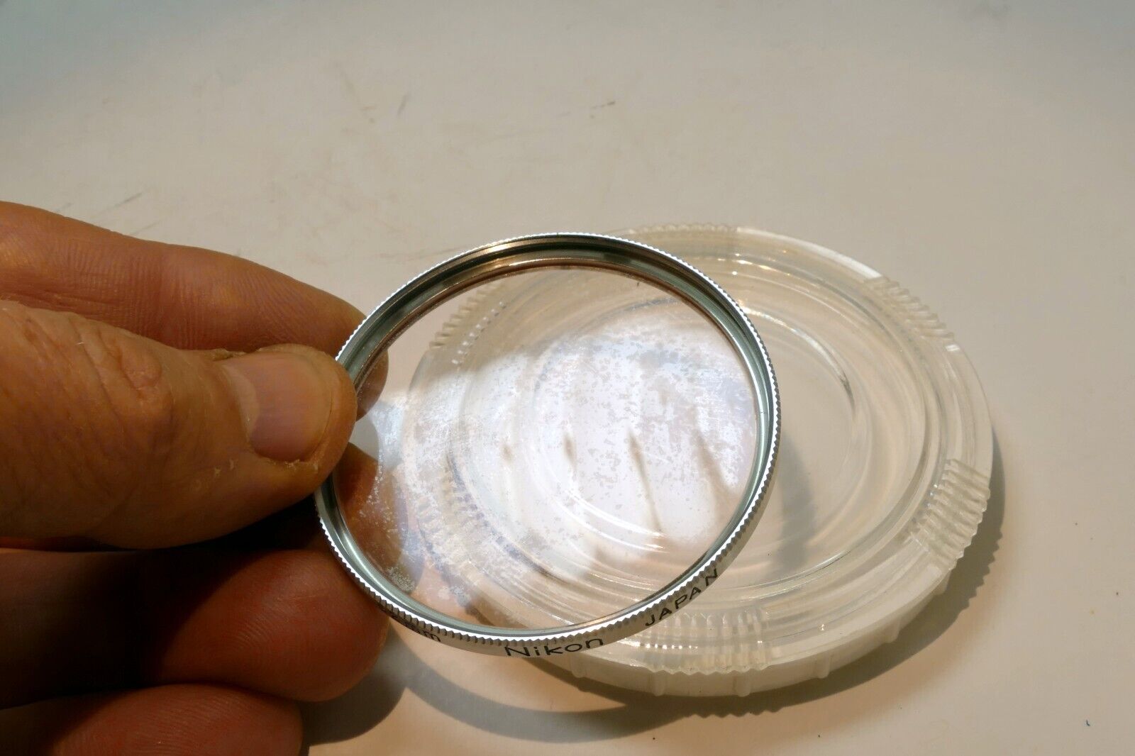 Nikon L1A 52mm Skylight Sky filter with damaged coating Nippon Kogaku Tokyo