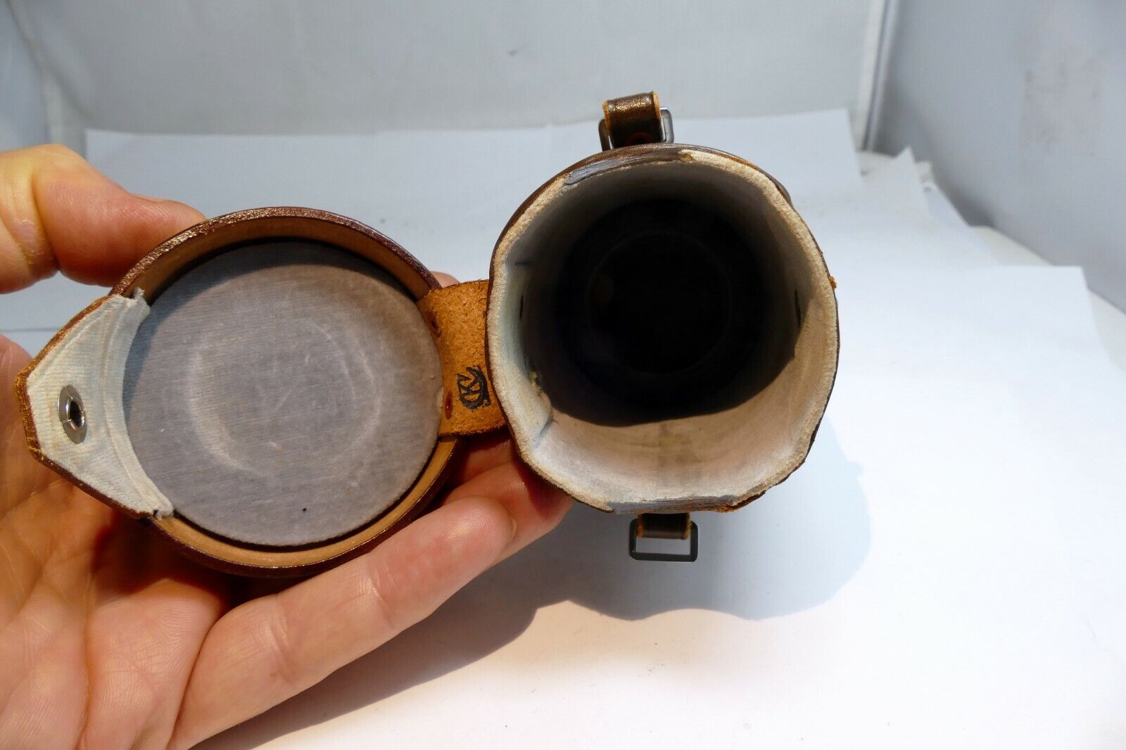 Hard Case Canon for 85mm f1.9 L39  Lens rangefinder Leather vintage Serenar