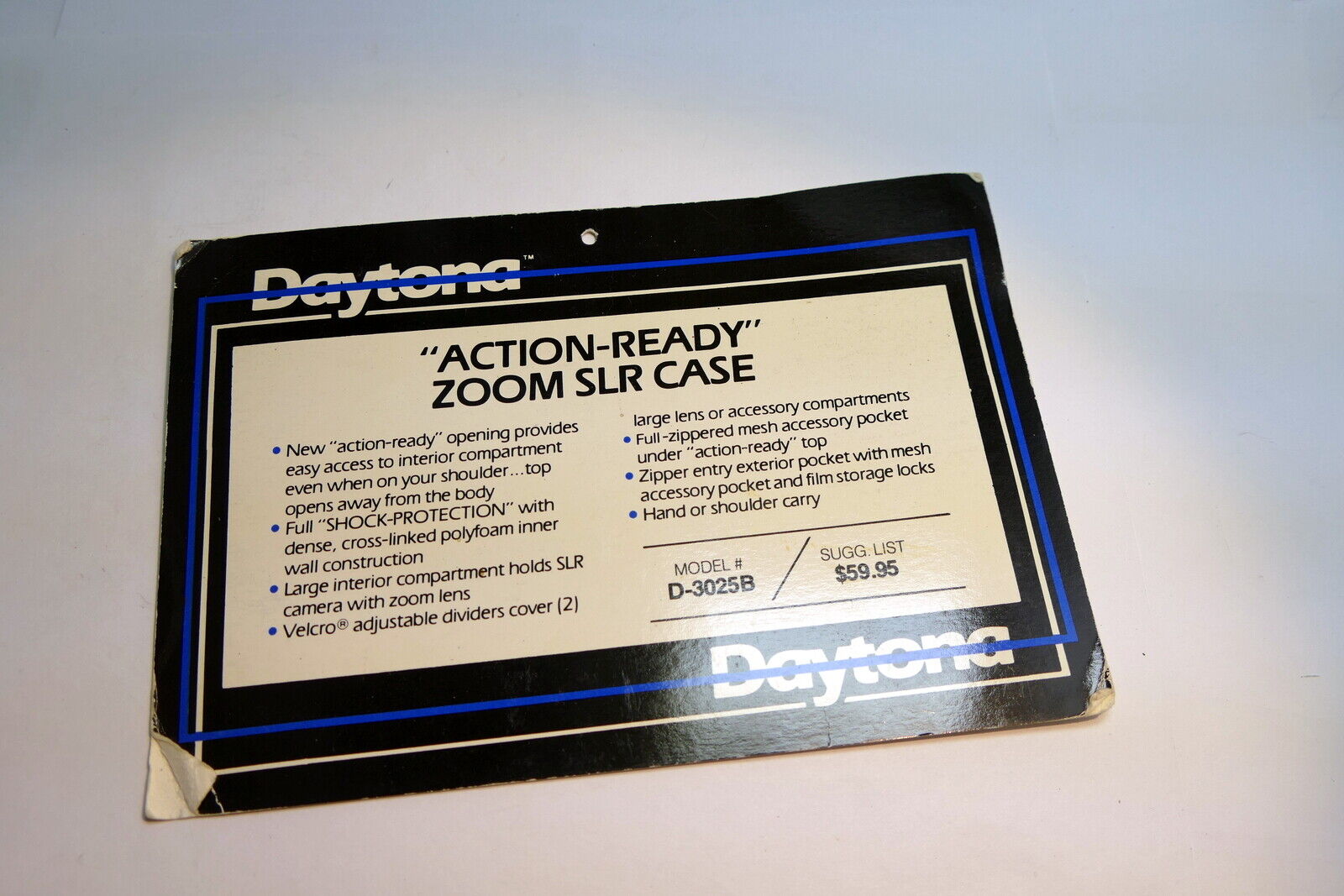 Daytona Action zoom camera case  Card vintage  1980's