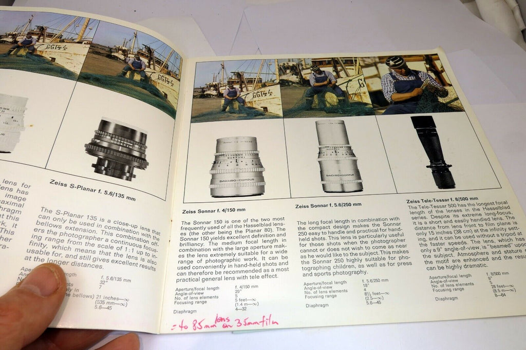 Hasselblad 500C system Guide Brochure cameras lens accessory list