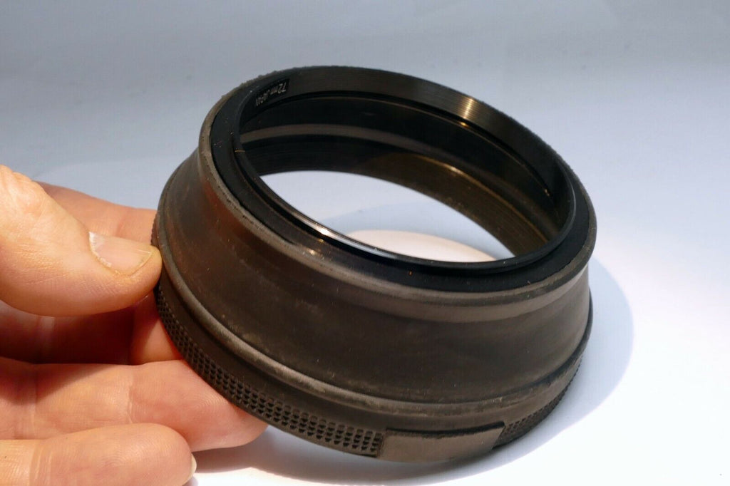 72mm rubber Lens Hood Shade screw in double  threaded for 400mm telephoto