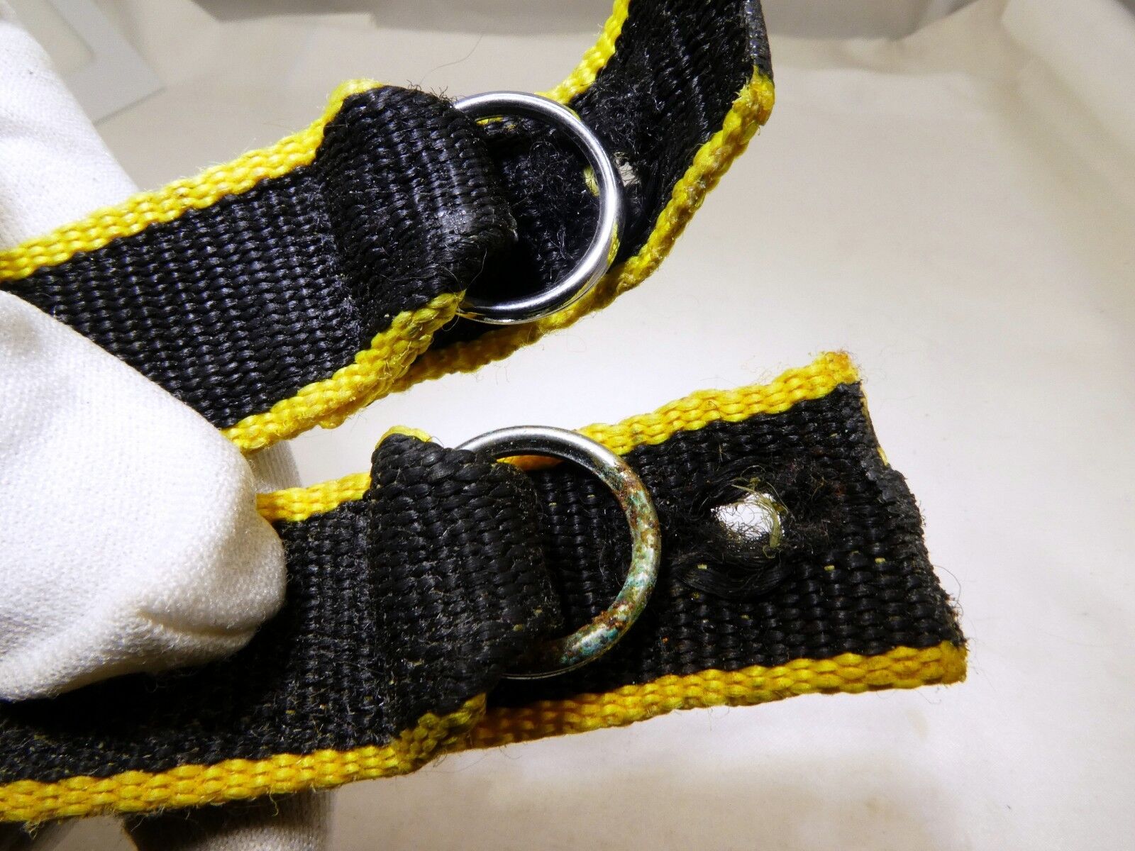 Camera Strap Yellow Black Leather 1.5"  Wide FE FE2 FM2n quick release
