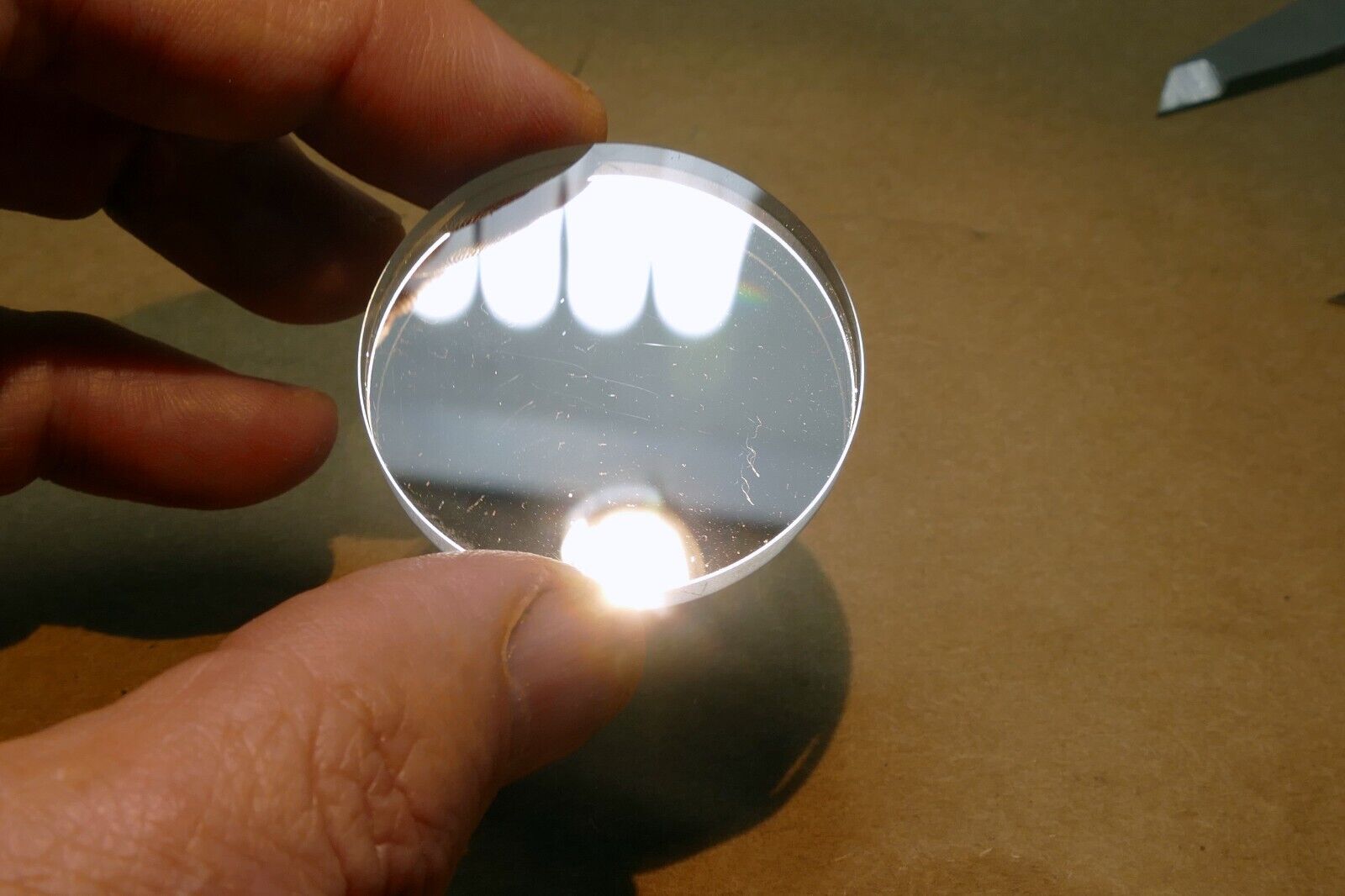 1.6" Diameter 0.2" thick First Surface Mirror Optical flat