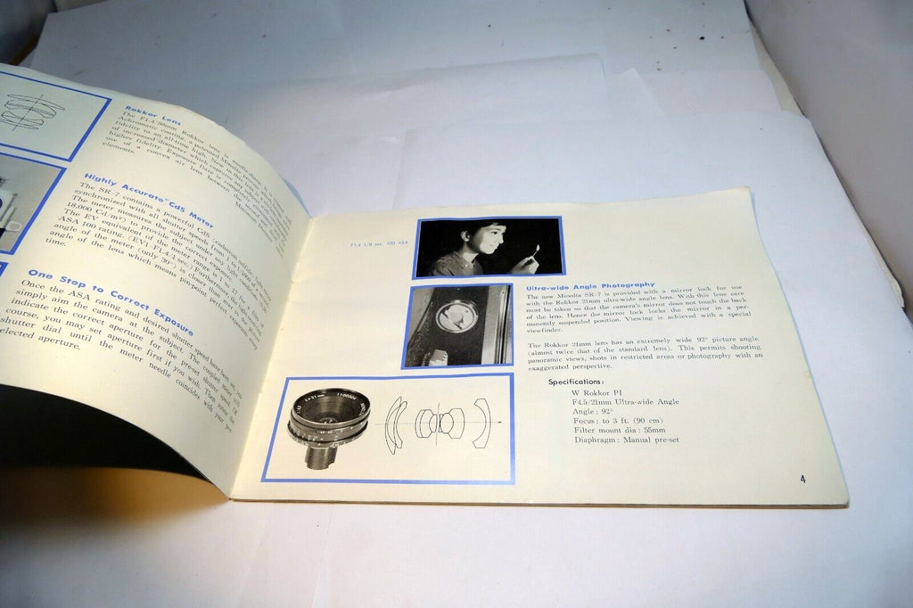 Minolta SR-7 SR-1 Camera Brochure Guide