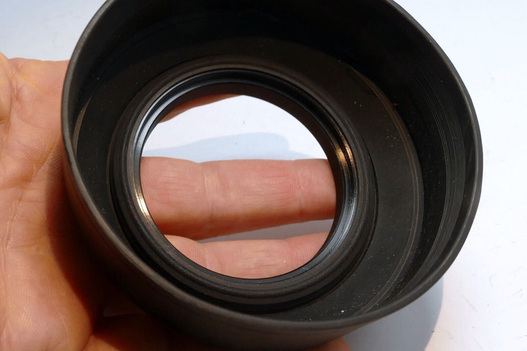 62mm Rubber collapsible Lens Hood Shade double threaded 3-way wide angle telepho