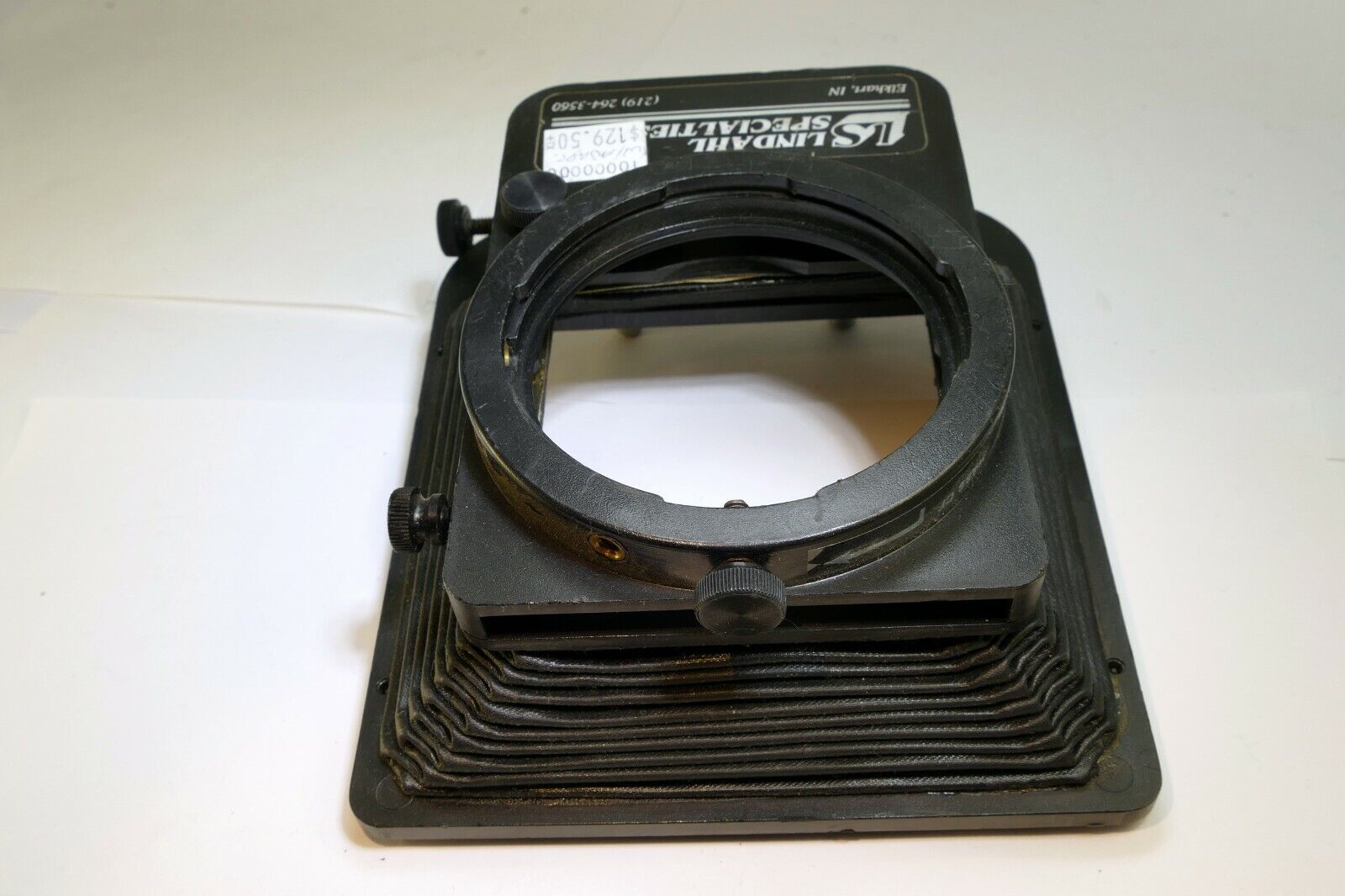 Lindahl Bellows lens Hood 31.1325 Bell-O-Shade Single 3X3 filter slot for CF 500