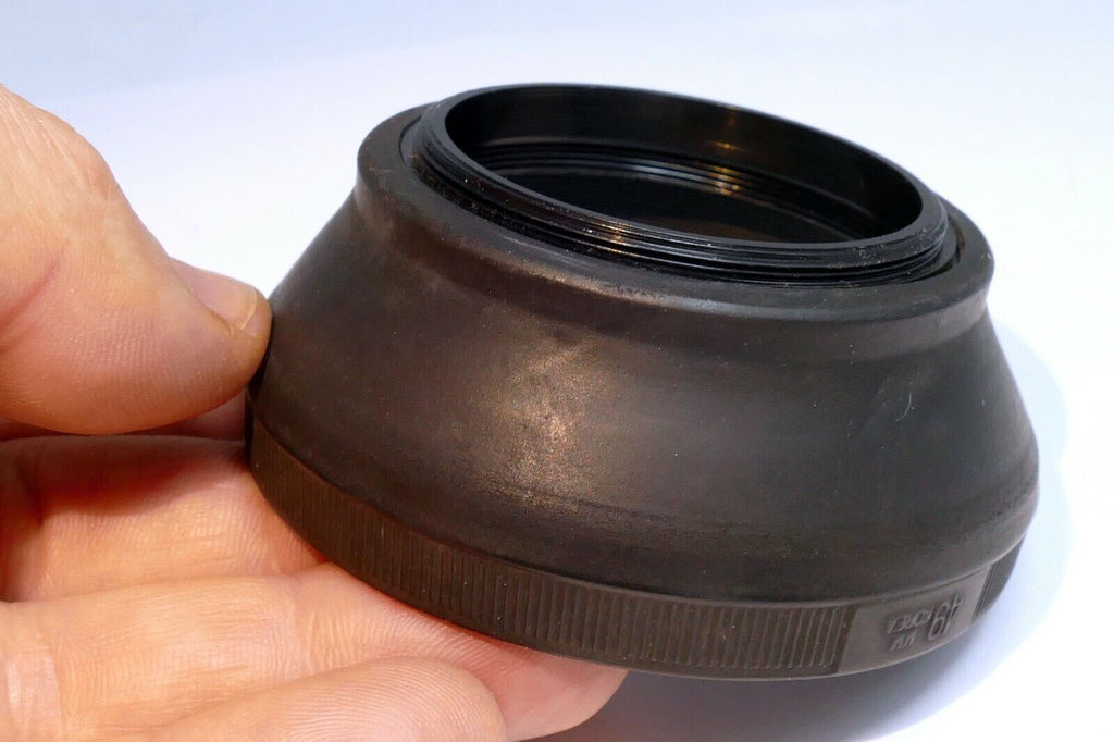 49mm Rubber Lens Hood shade for 50mm f1.8 f1.7 lenses double threaded