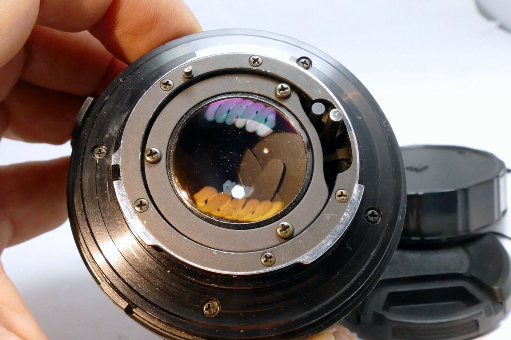 Minolta 50mm f1.7 MD manual focus with couple spots of fungus webbing works good