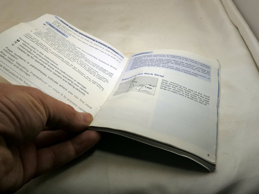 Canon EOS ELAN II II-E Camera Owner's Guide Instructions English E