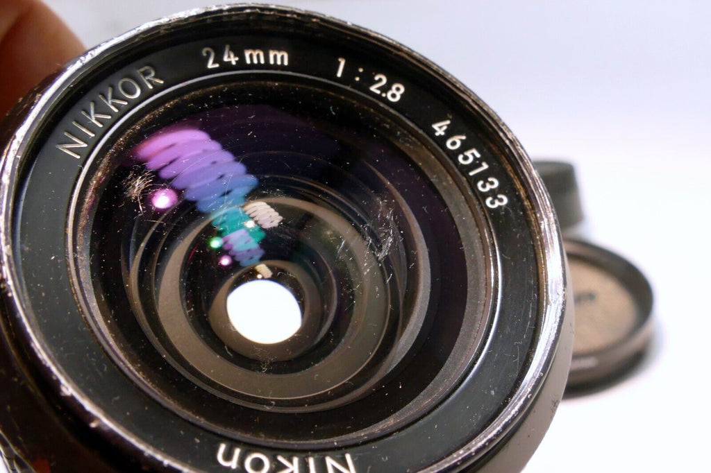 Nikon 24mm f2.8 Ai Lens prime Wide angle with fungus webbing inside - AS IS read