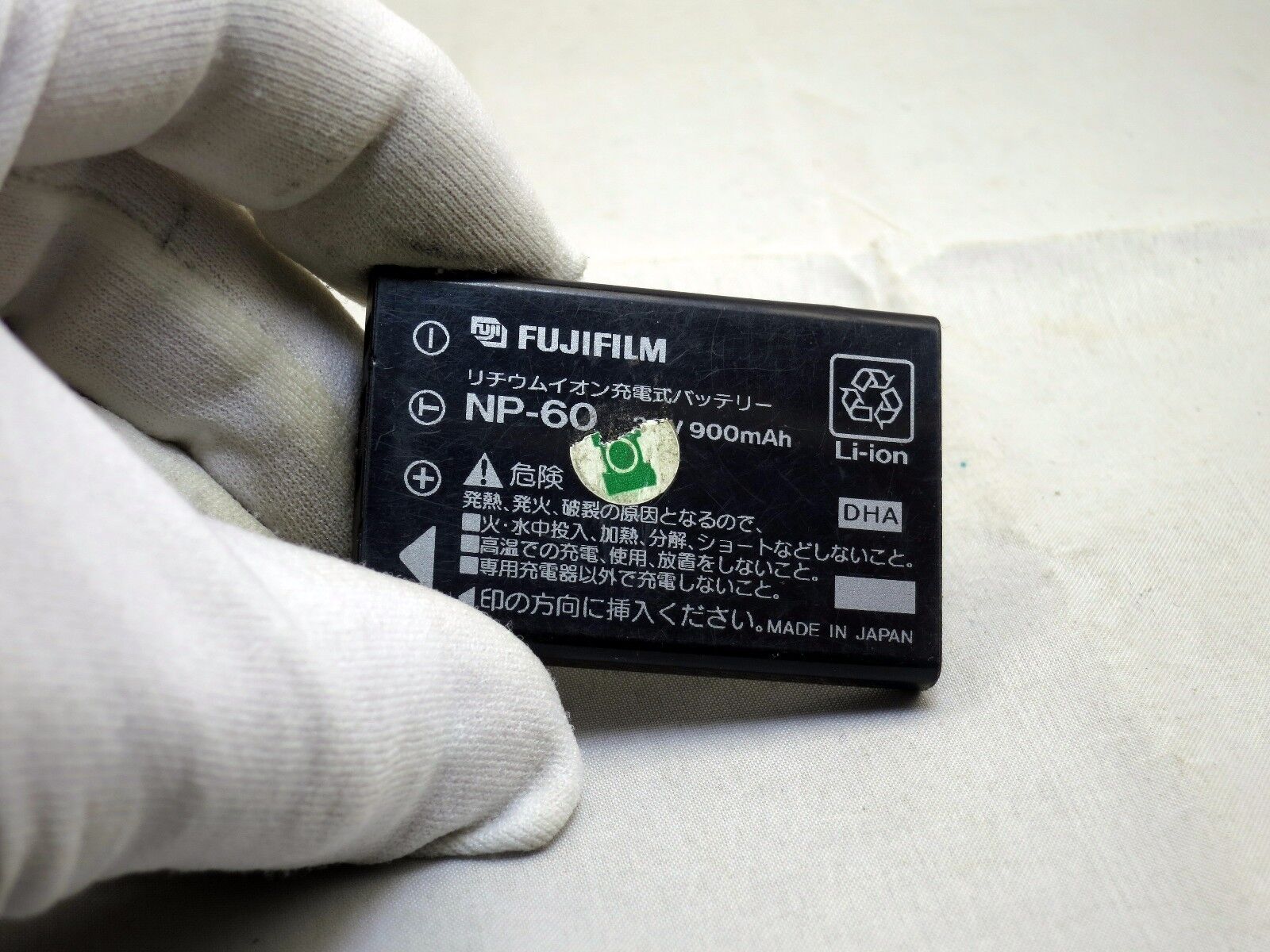 Used Fujifilm NP-60 battery original genuine Lithium-Ion 3.7V 900mAh For FinePIX