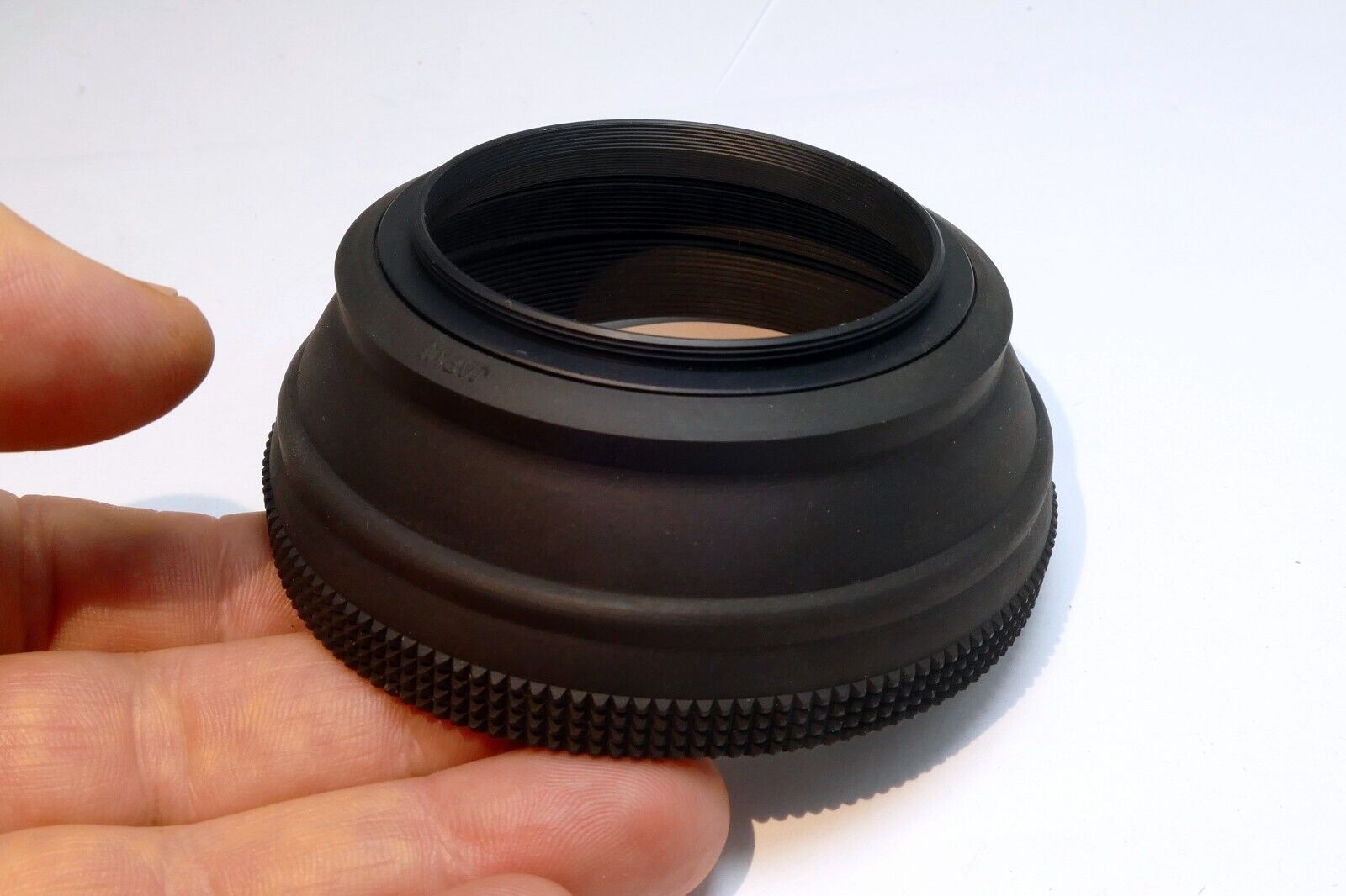 58mm Rubber Lens Hood Shade Double threaded collapsible wide angle