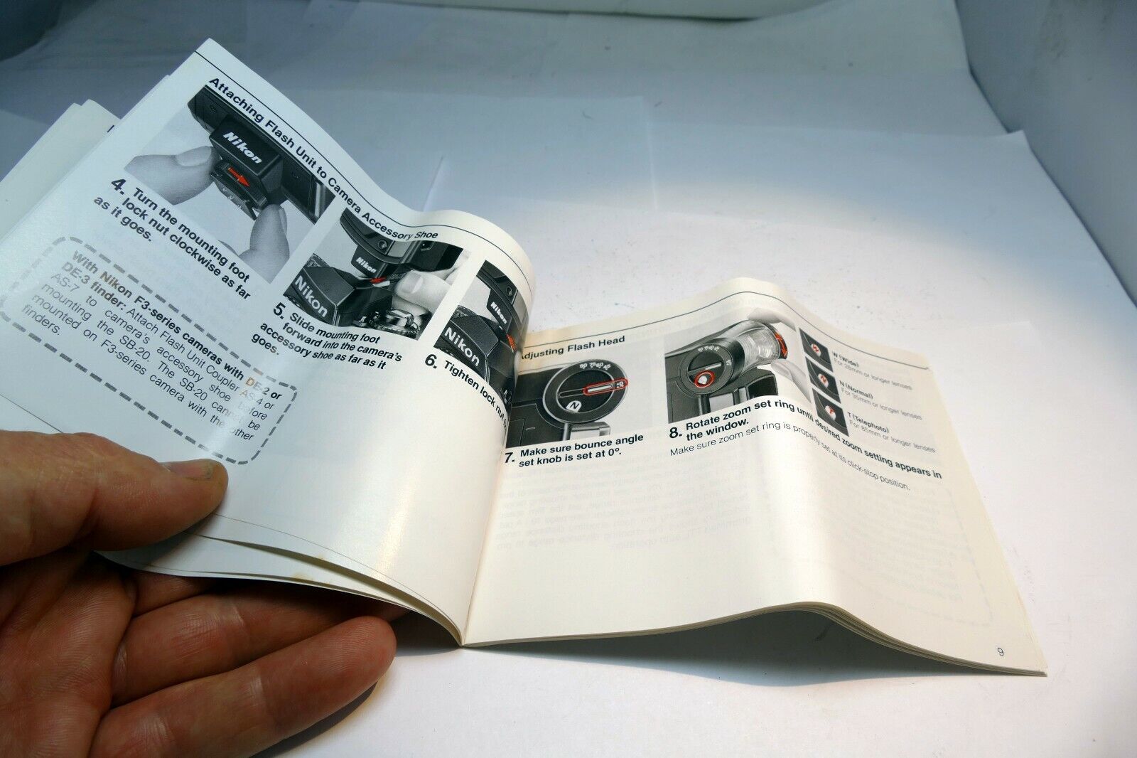 Nikon SB-20 Autofocus Speedlight Flash  Instruction Manual Guide (EN)
