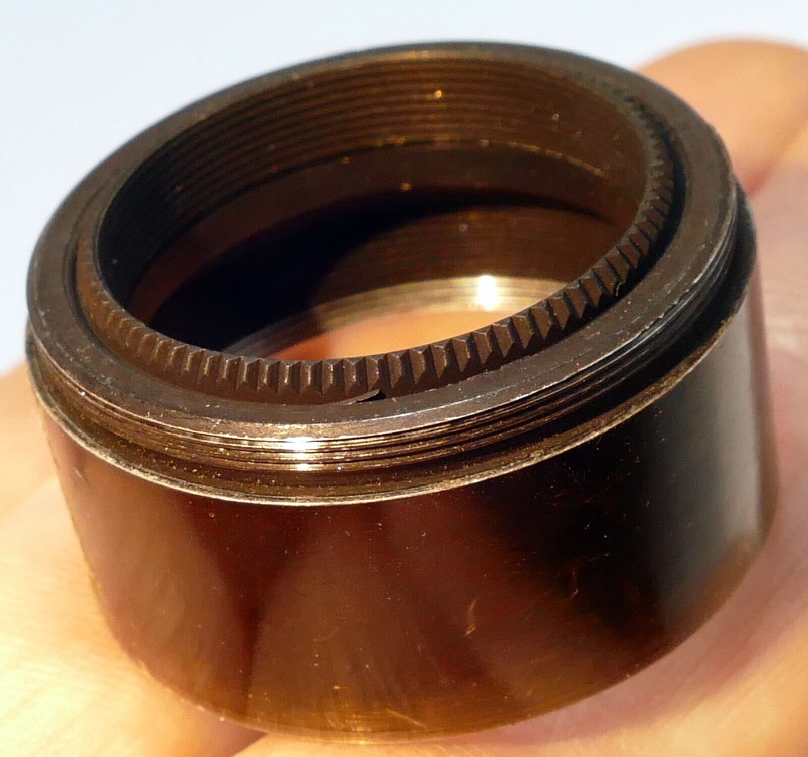 28mm threaded Lens Hood Shade screw in metal Teleamcon 1 1/2" 8mm