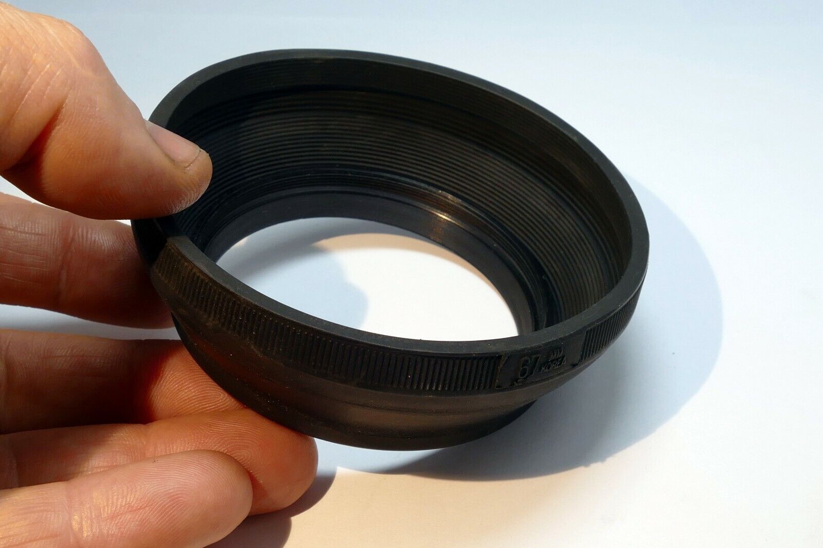 67mm Rubber Lens Hood Shade collapsible  telephoto double threaded