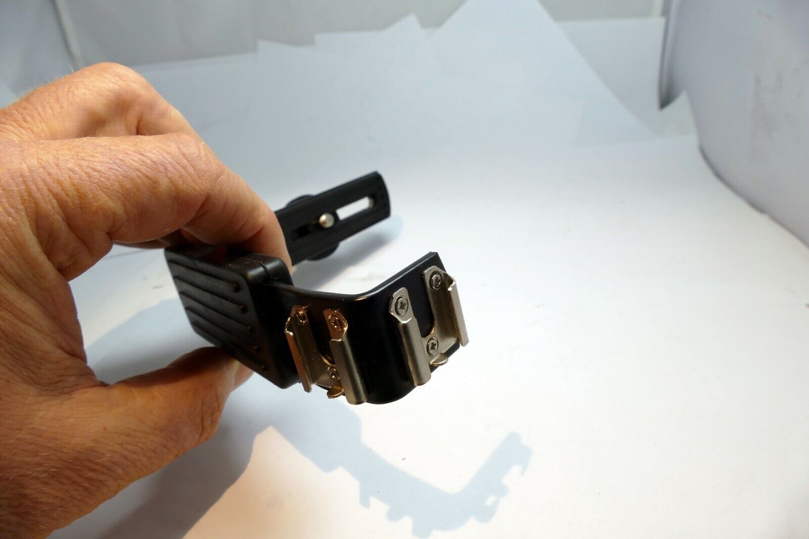 Left Hand Flash adapter bracket for camera for  two flashes double dual