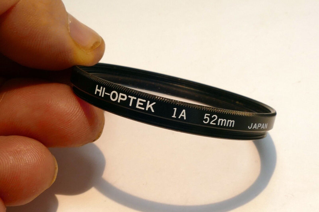 Hi-Optek 52mm Filter 1A Skylight lens threaded made in Japan