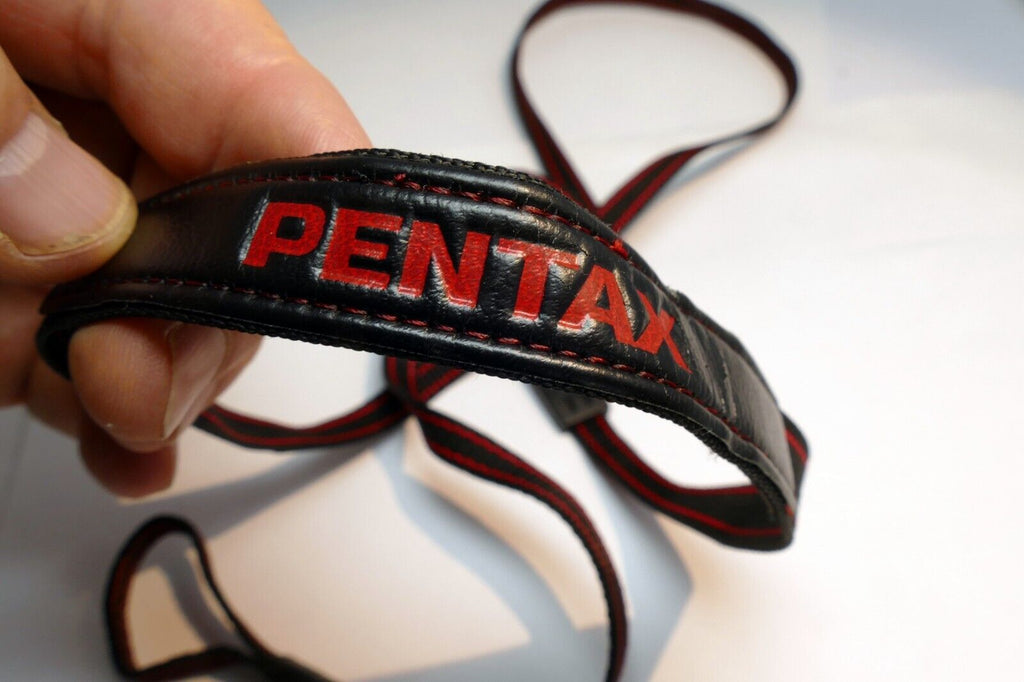 Pentax Asahi Black / Red Wrist Camera Strap   Genuine OEM vintage