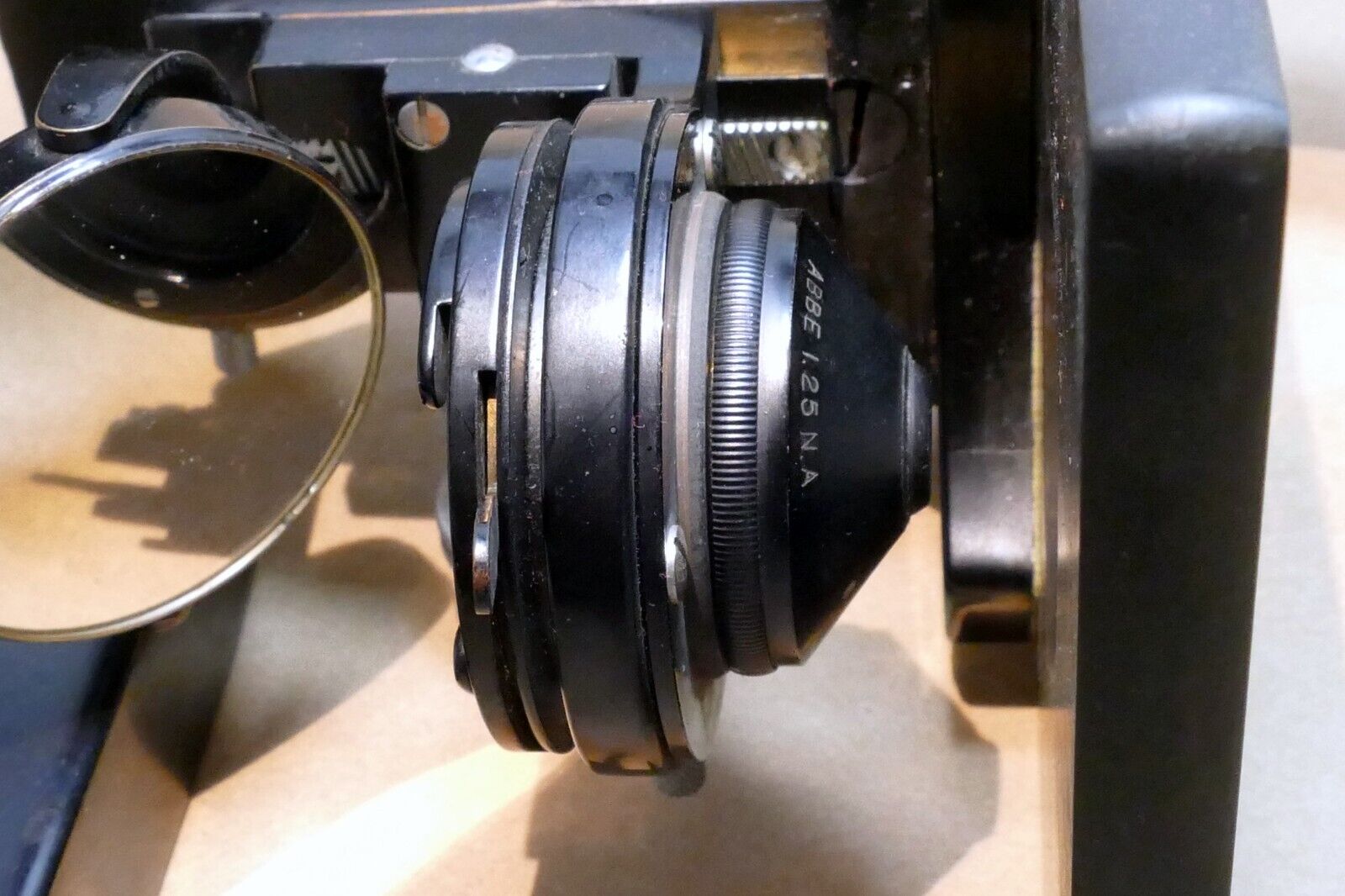 Stage Base and arm for BAUSCH & LOMB Optical BRASS MICROSCOPE 1938