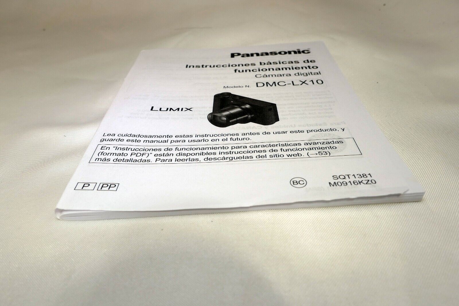 Panasonic Instrucciones Basicas funcionamiento Digital Camera DMC-LX10 Espanol