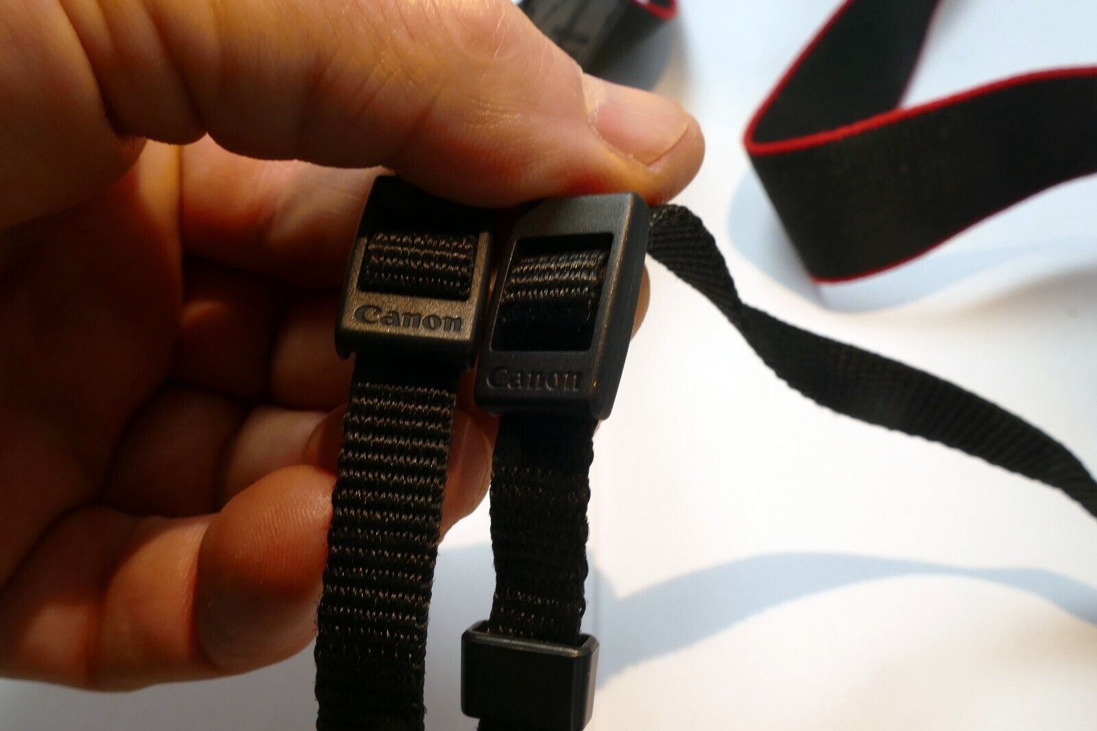 Canon EOS Camera Shoulder Strap Black-White  3cm wide - OEM Genuine