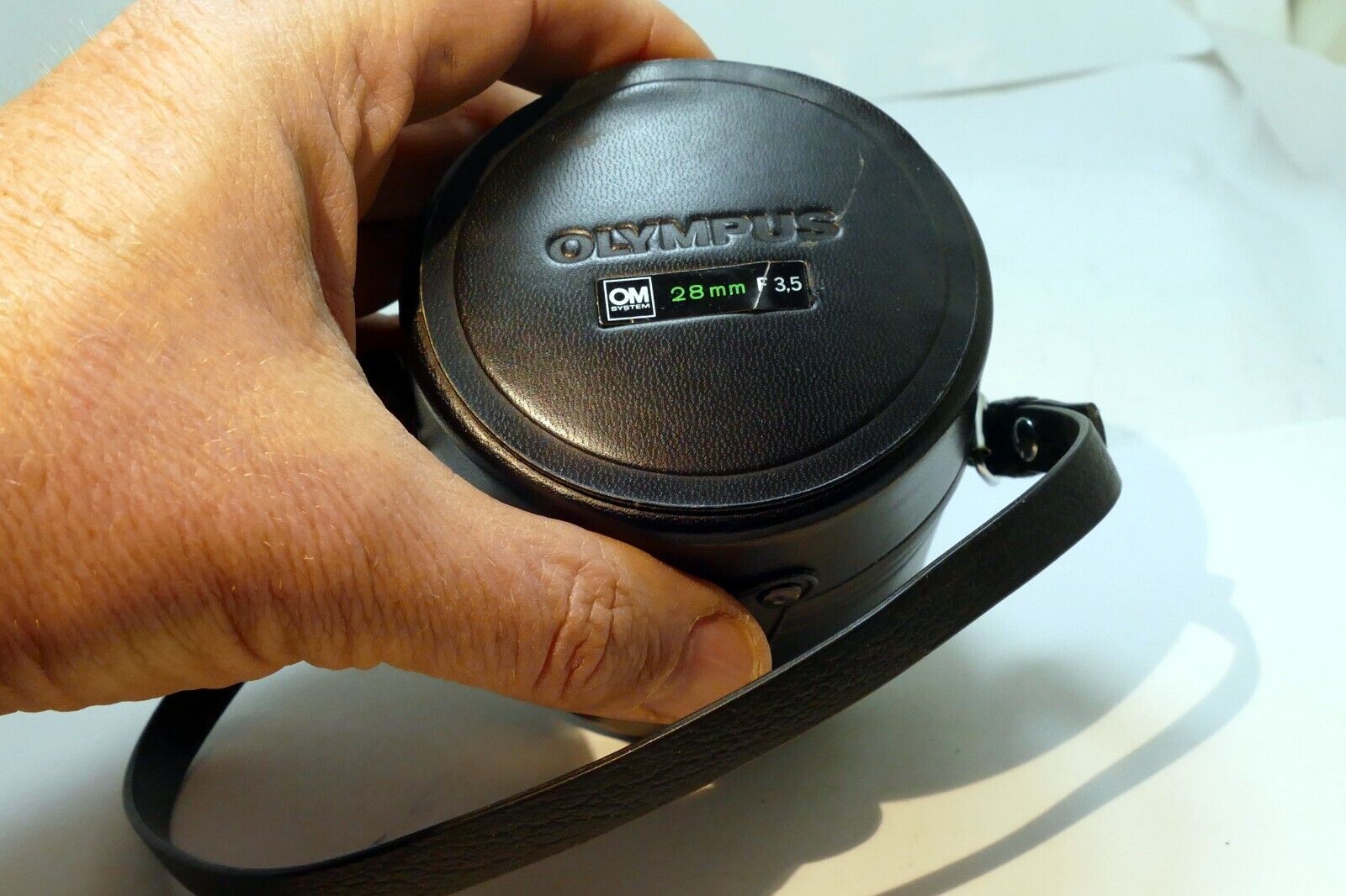 Olympus Hard Lens Case for OM 35mm f3.5 Auto Zuiko  -  genuine OEM