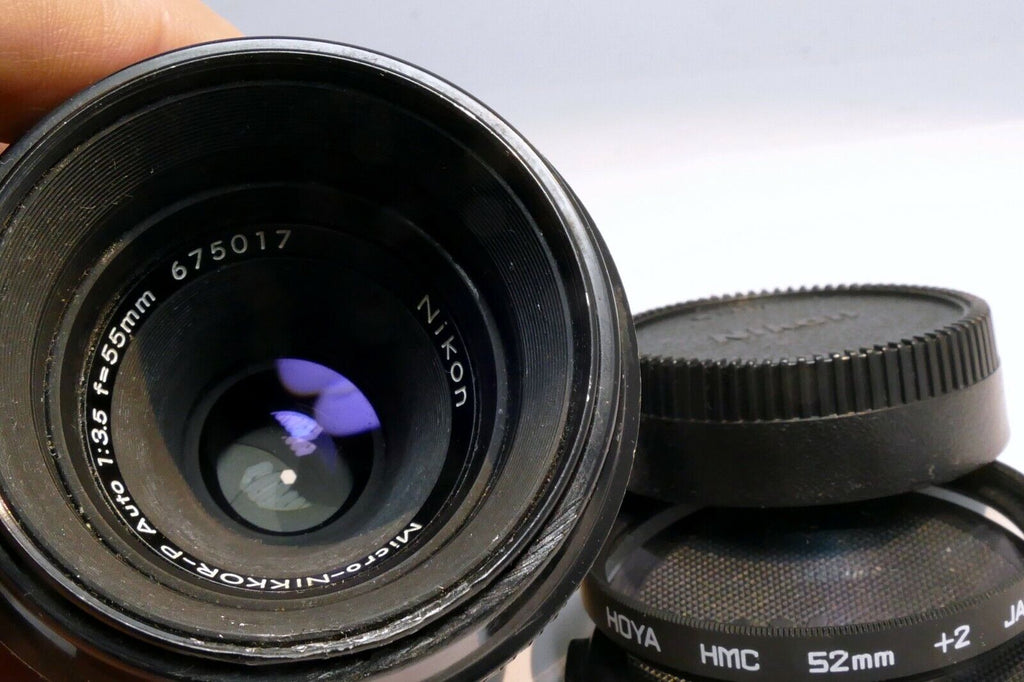 Nikon 55mm f3.5 Micro-Nikkor-P lens Non Ai close-up F mount  macro close-focus
