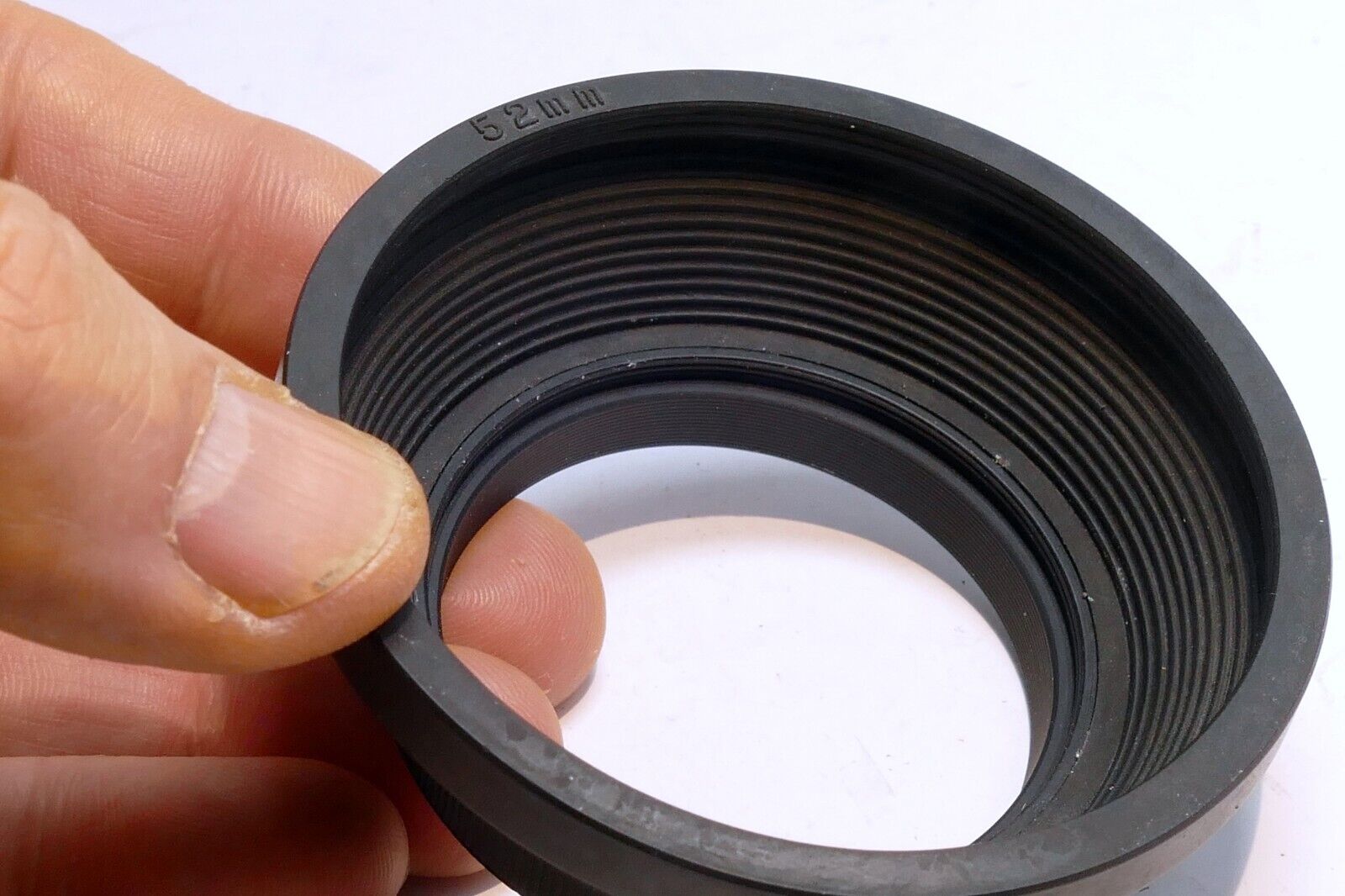 52mm Rubber Double Threaded Collapsible  Lens Hood Shade for 50mm f1.4