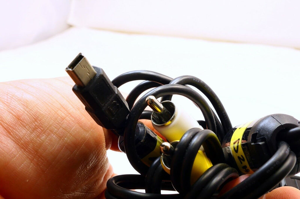 Nikon Audio RCA cable to 3.5mm for camera and USB cable