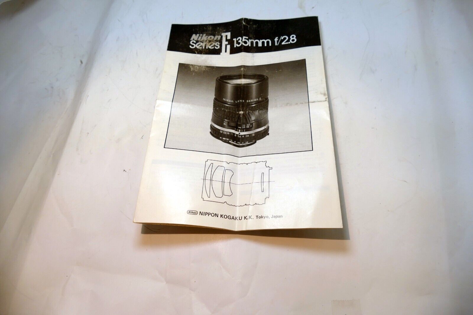 Nikon E series 135mm f2.8 Ai-s LENS Instruction Guide Manual 1985